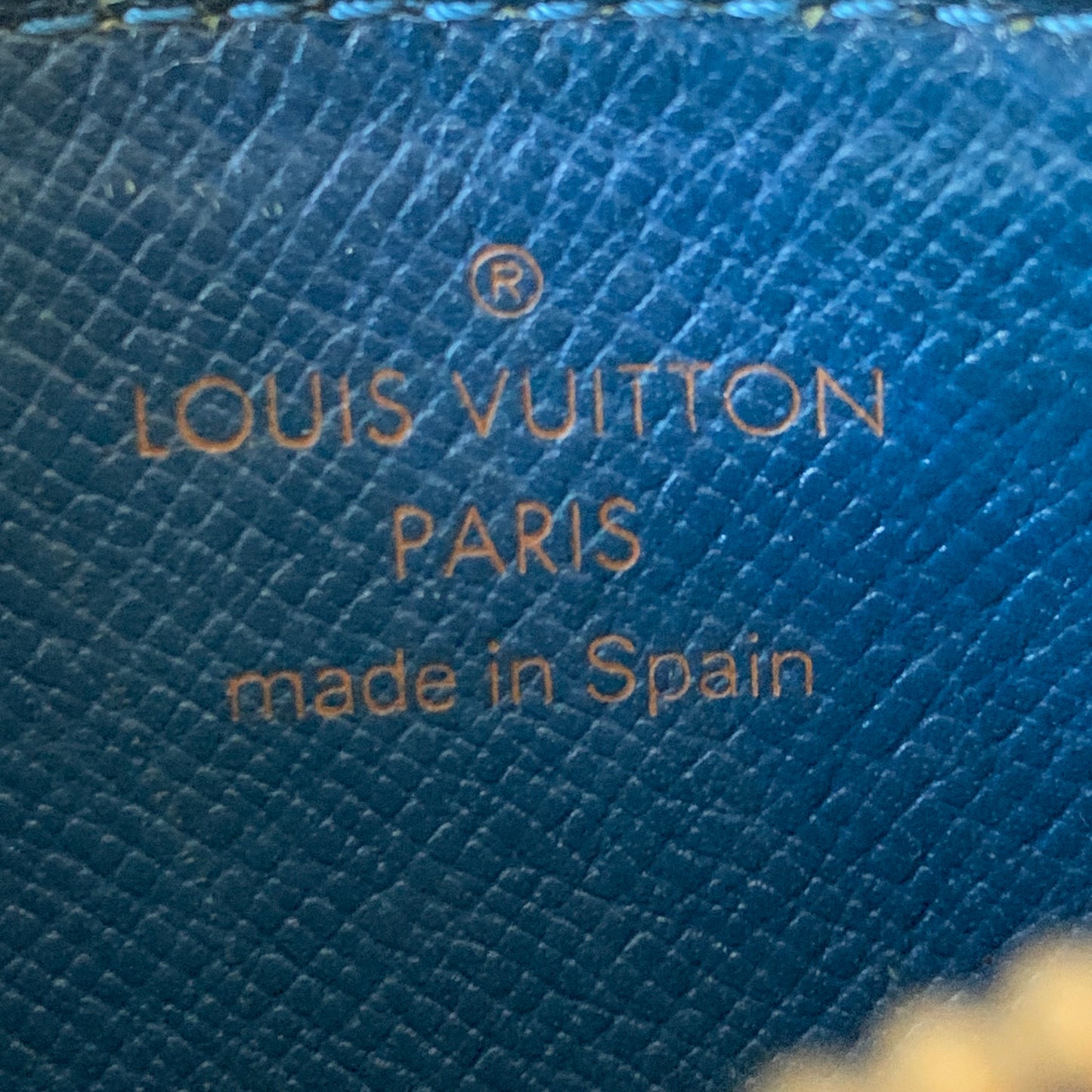 Louis Vuitton epi blue leather key pouch CA0937 authentic with COA