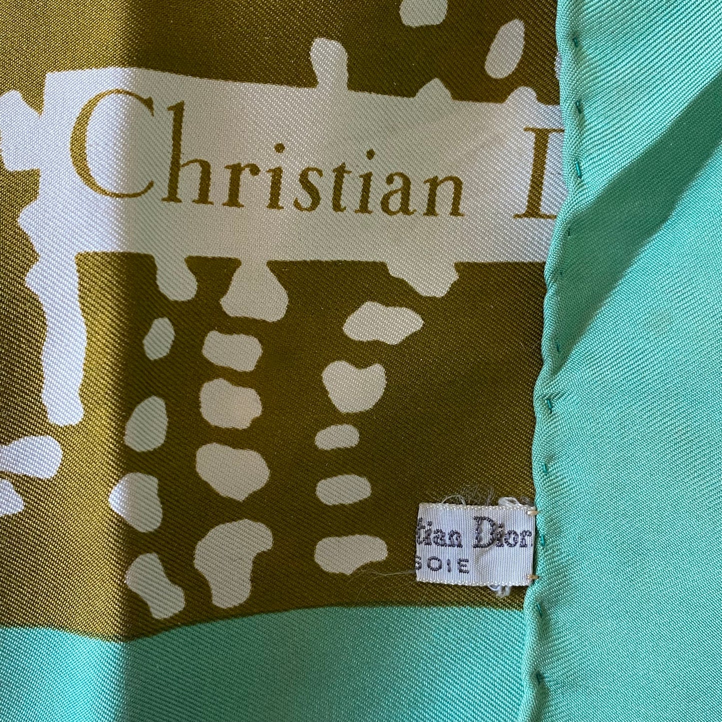 Dior large silk scarf Authentic with COA 30 inch