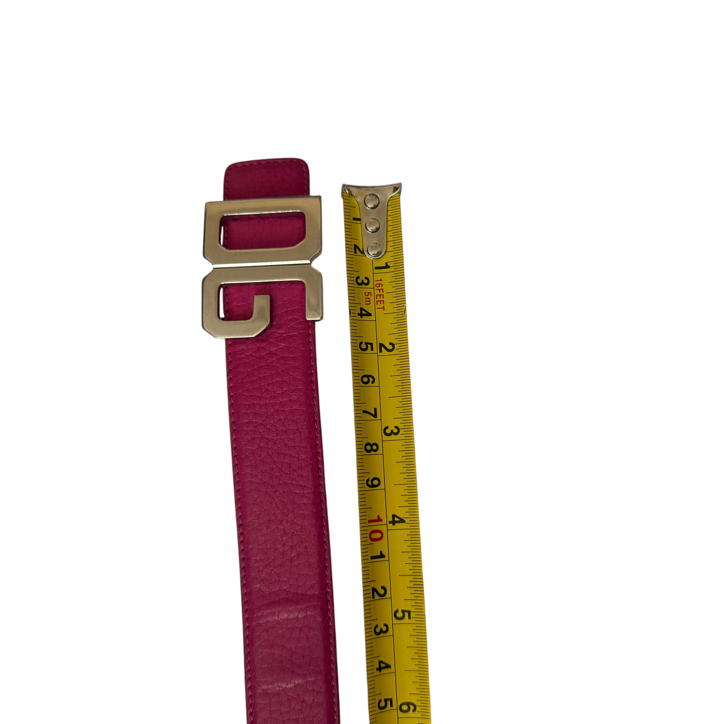Dolce & Gabbana women’s pink leather belt authentic with COA 85 cm 34 inch