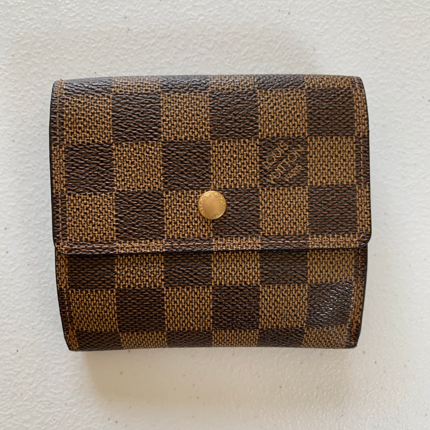 Louis Vuitton damier ebene compact trifold wallet sp0067 authentic with COA