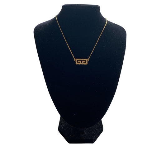 Givenchy gold plated logo pendant necklace Authentic with COA