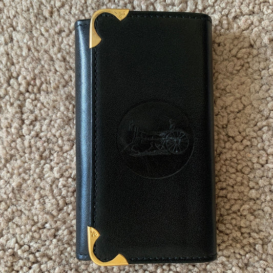 CL1019 Celine unisex horse carriage black leather key holder