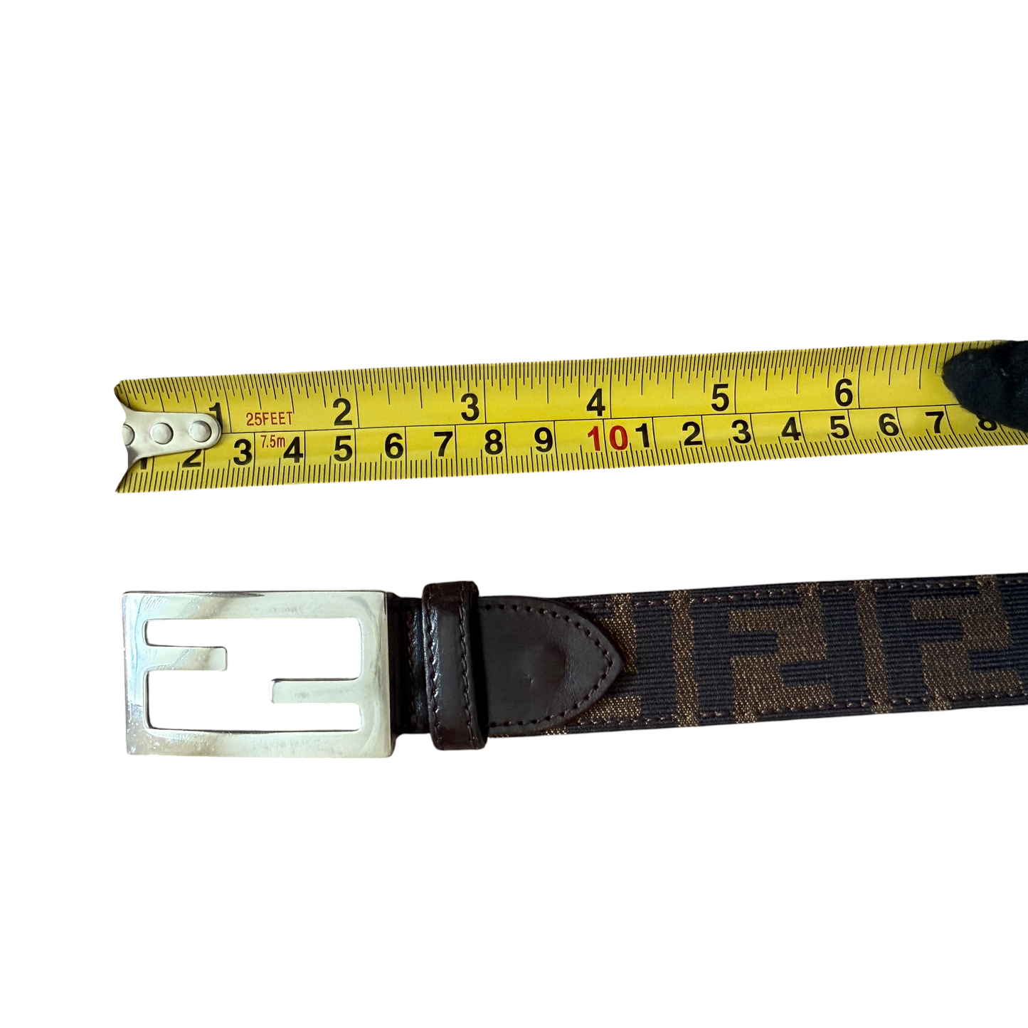 Fendi zucca monogram Belt authentic with COA Italian size 50