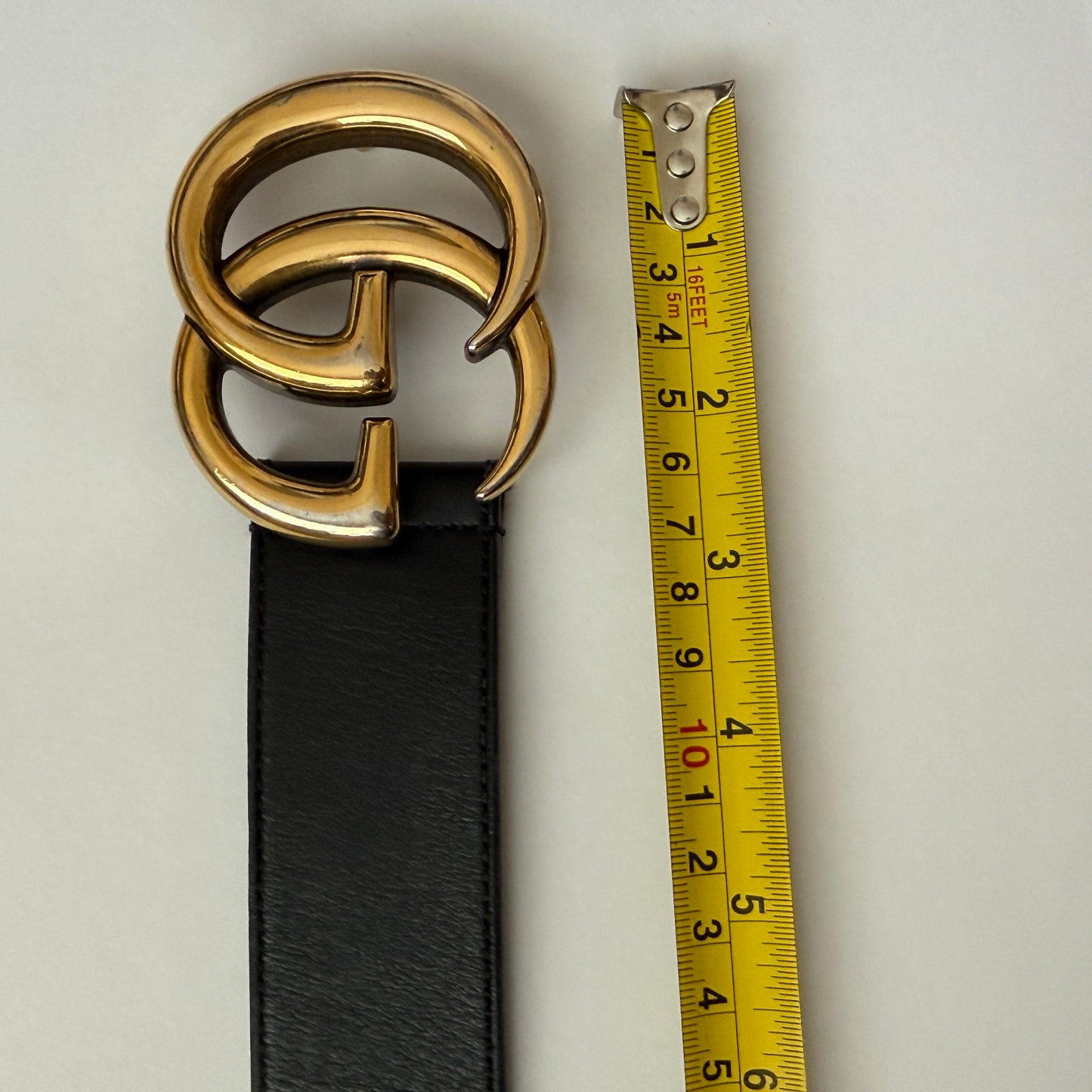 Gucci GG marmont black leather belt size 70/28 authentic with COA