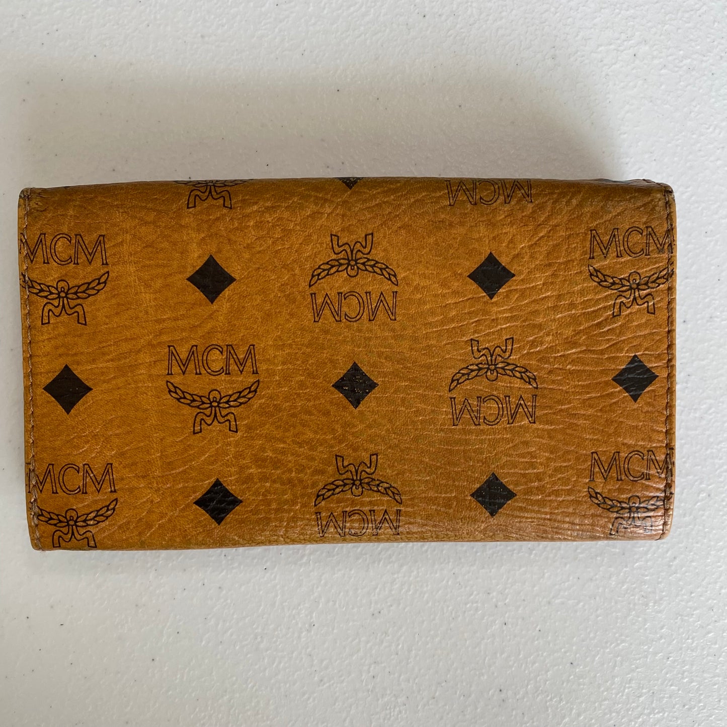 MCM visetos cognac wallet authentic with coa