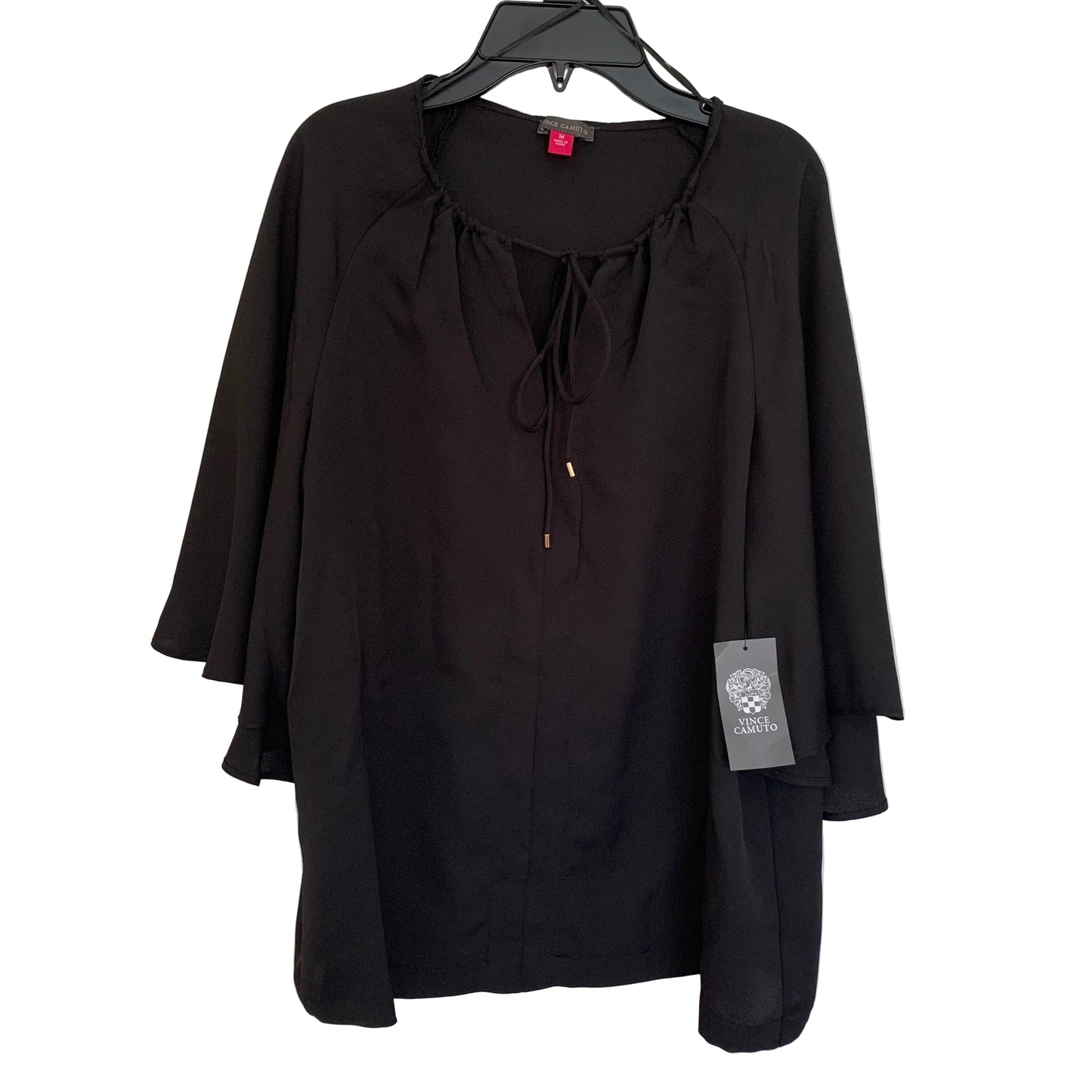 Vince Camuto Womens NWT black blouse top size medium