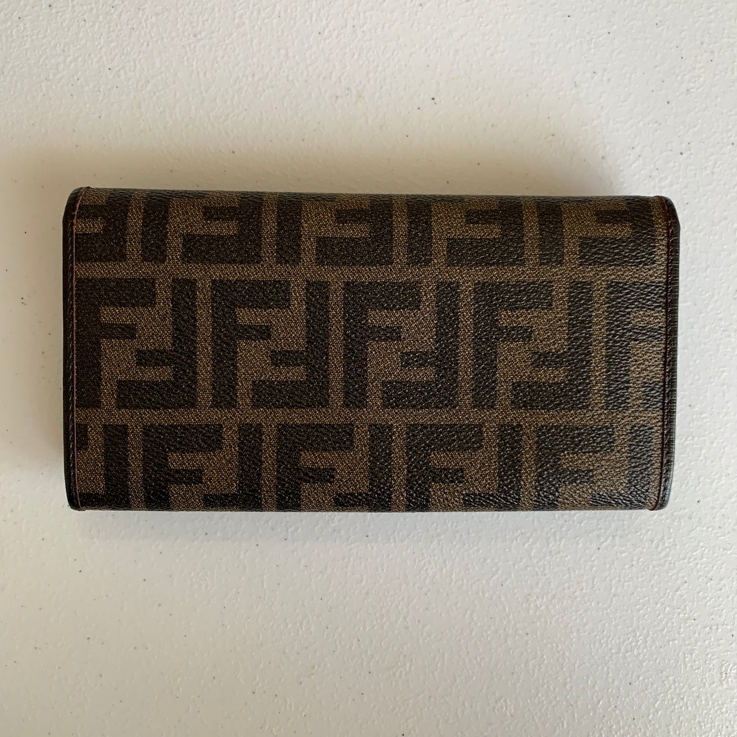 Fendi FF zucca monogram brown long wallet authentic with COA