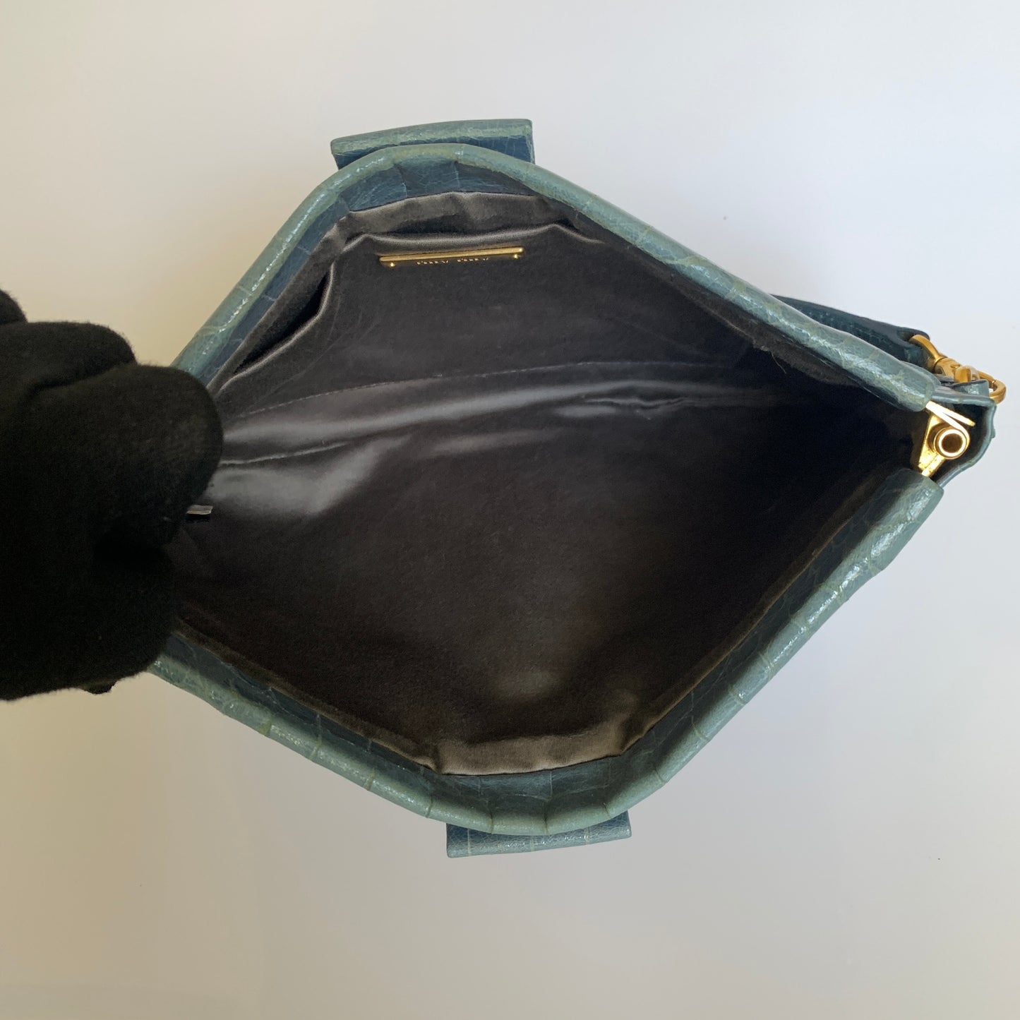 Miu miu blue leather crossbody bag Authentic with COA 10x6.7