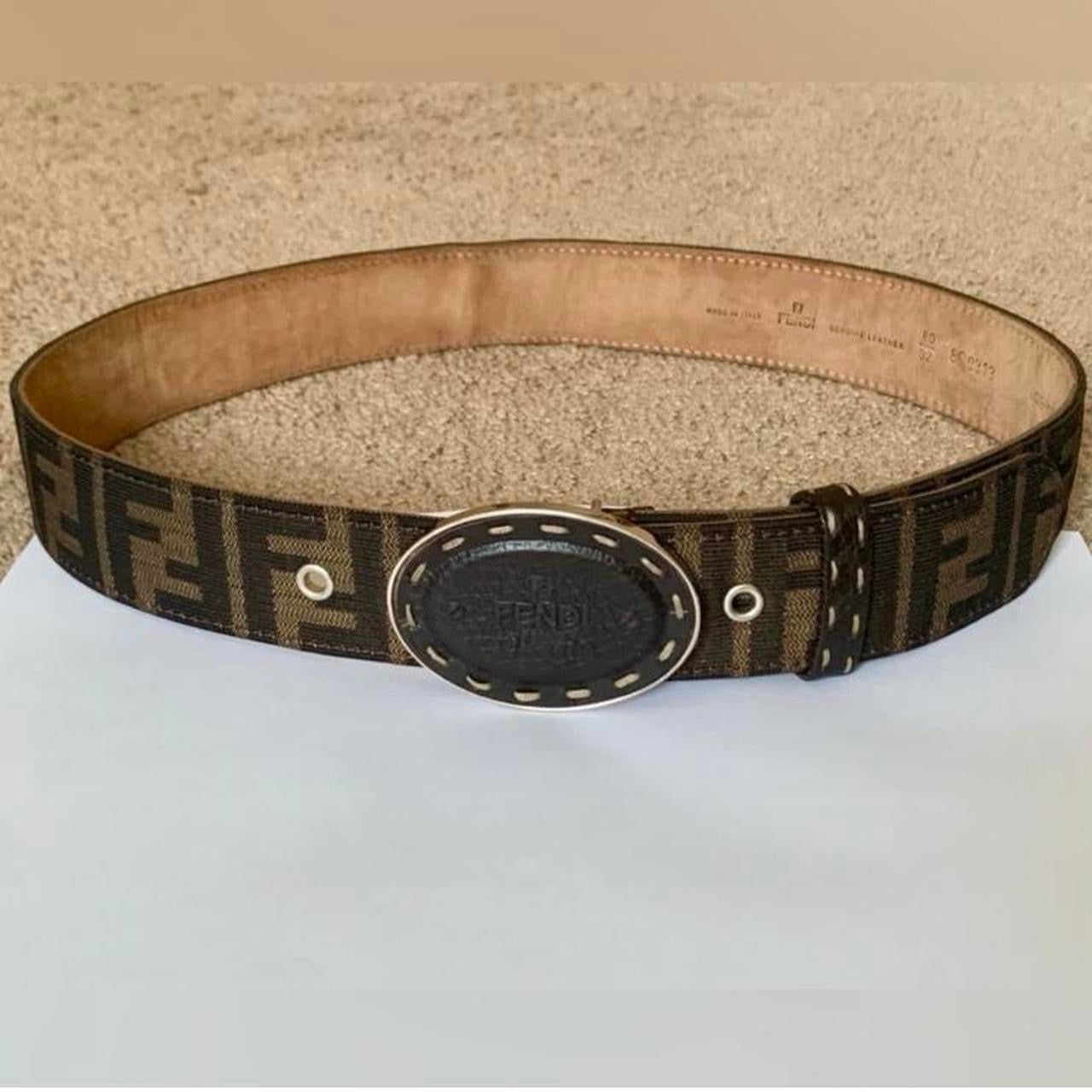 Authentic FENDI zucca monogram belt