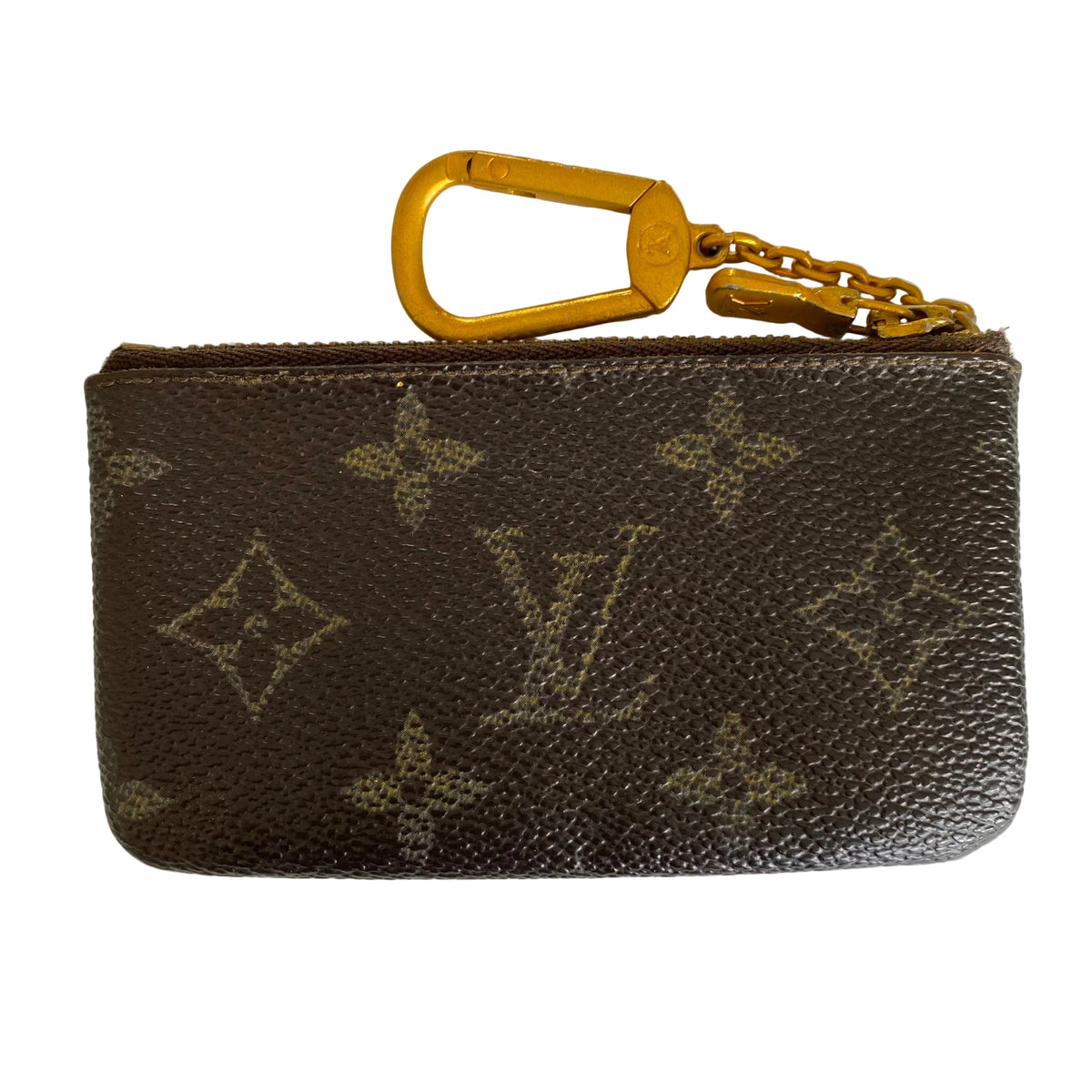 Louis Vuitton monogram coin key pouch 910ET Authentic with COA 4.4x2.5