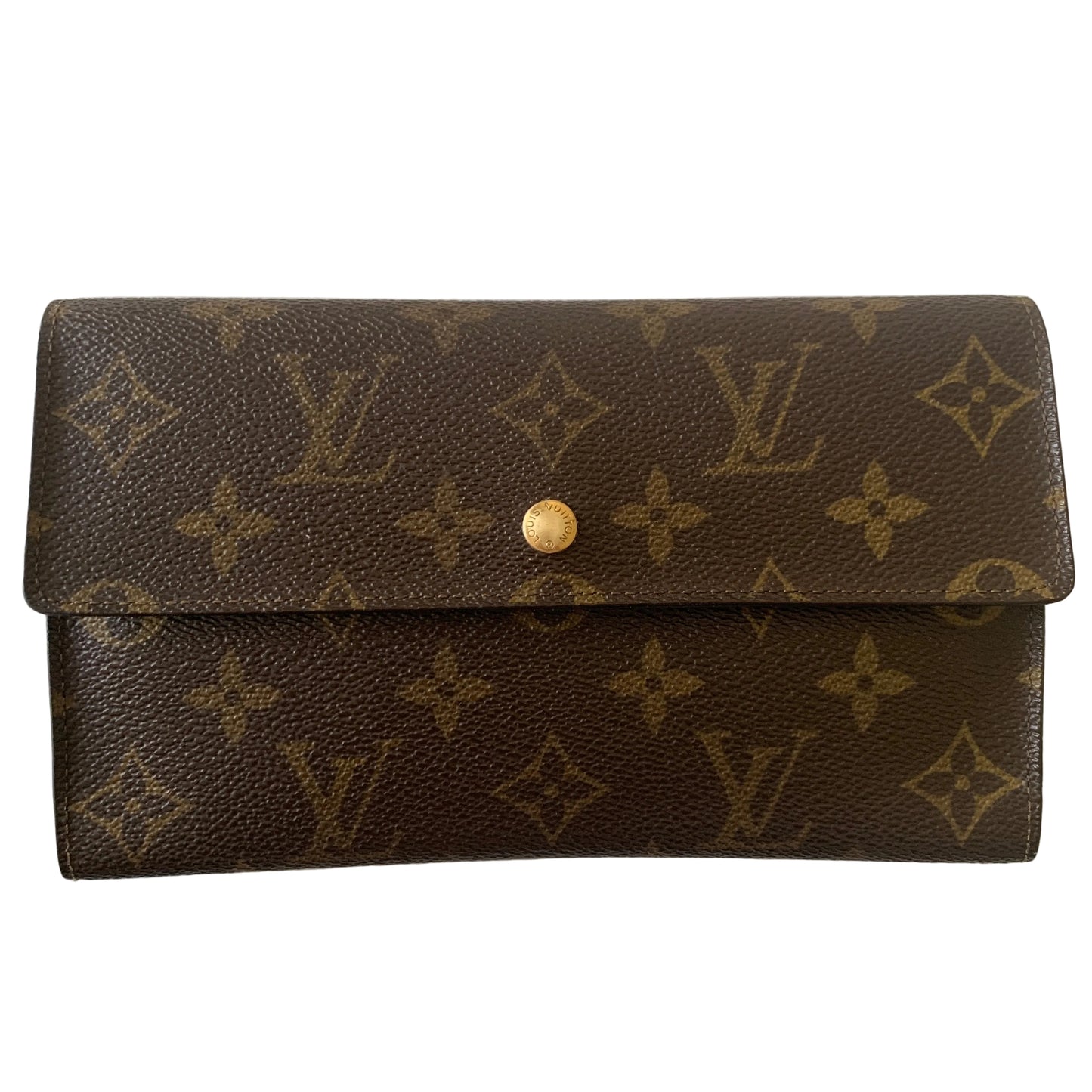 Louis Vuitton rare vintage monogram long wallet Authentic with COA 7.5x4.2