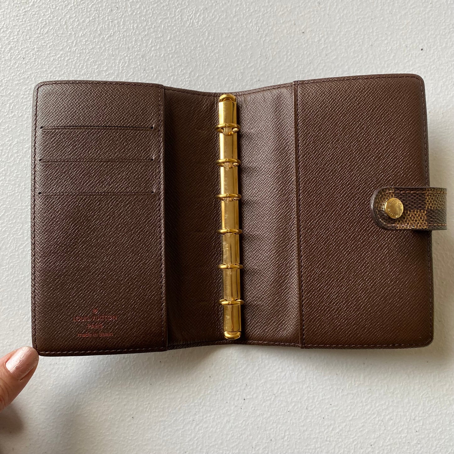 Louis Vuitton ca1004 brown damier agenda planner PM Authentic with COA
