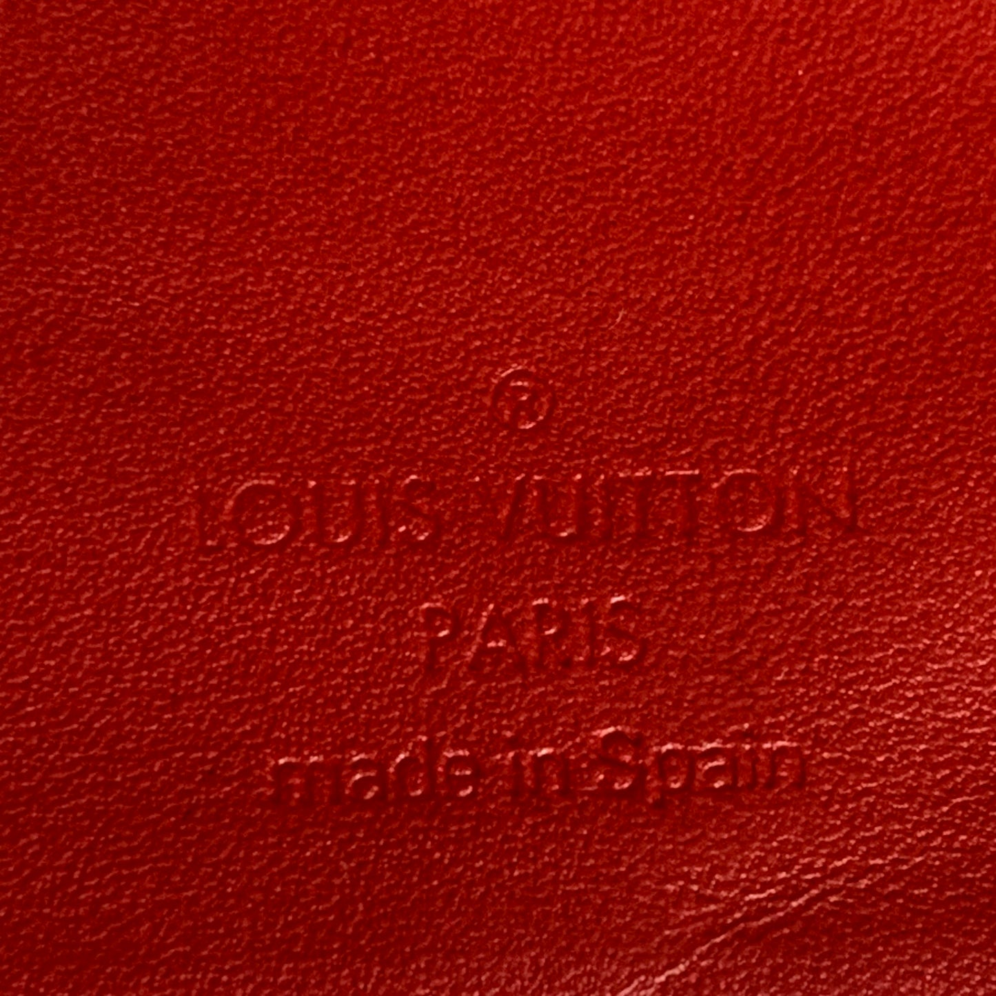 Louis Vuitton red Vernis monogram Agenda CA0061 authentic with COA 5.8x4.1