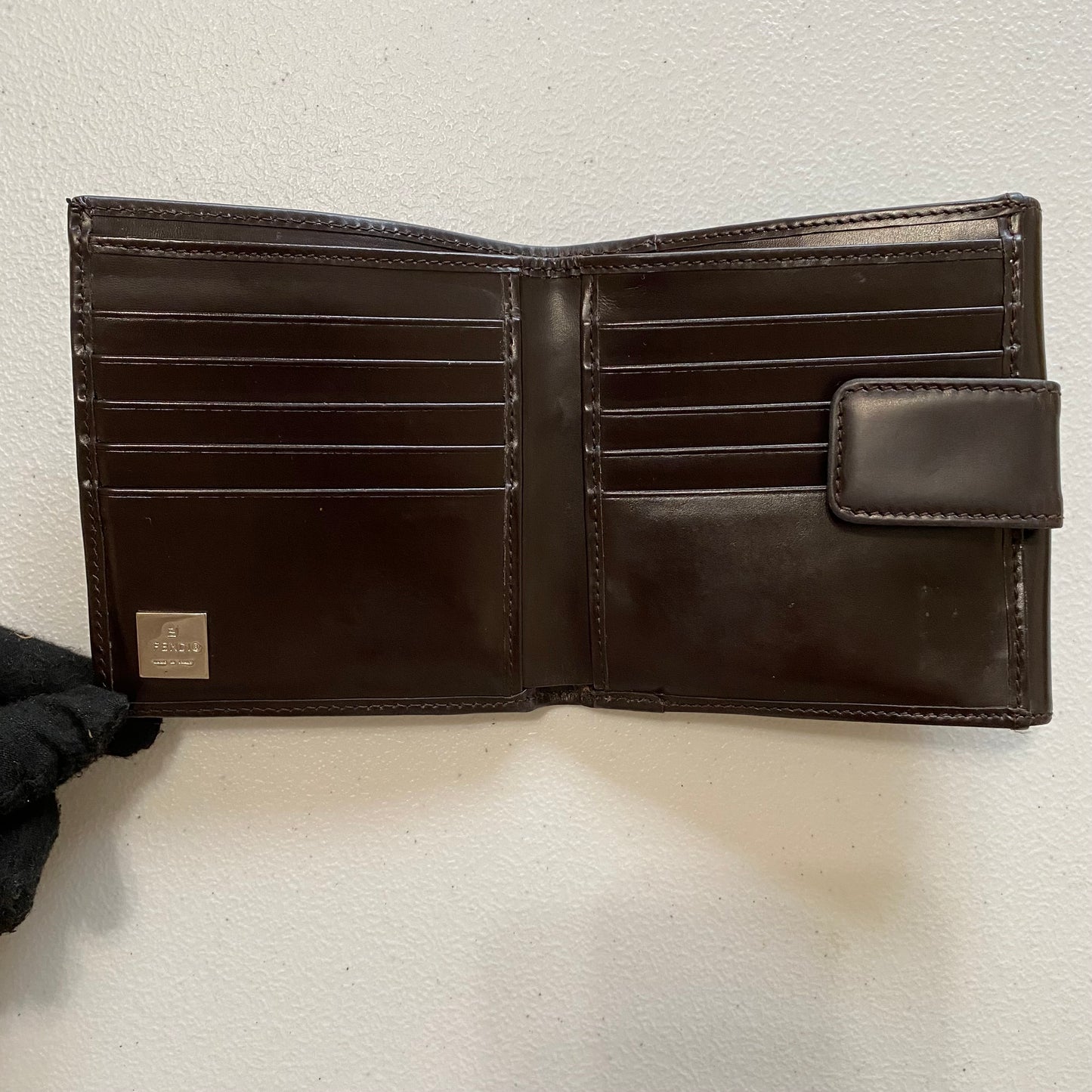 Fendi FF zucca monogram compact wallet Authentic with coa