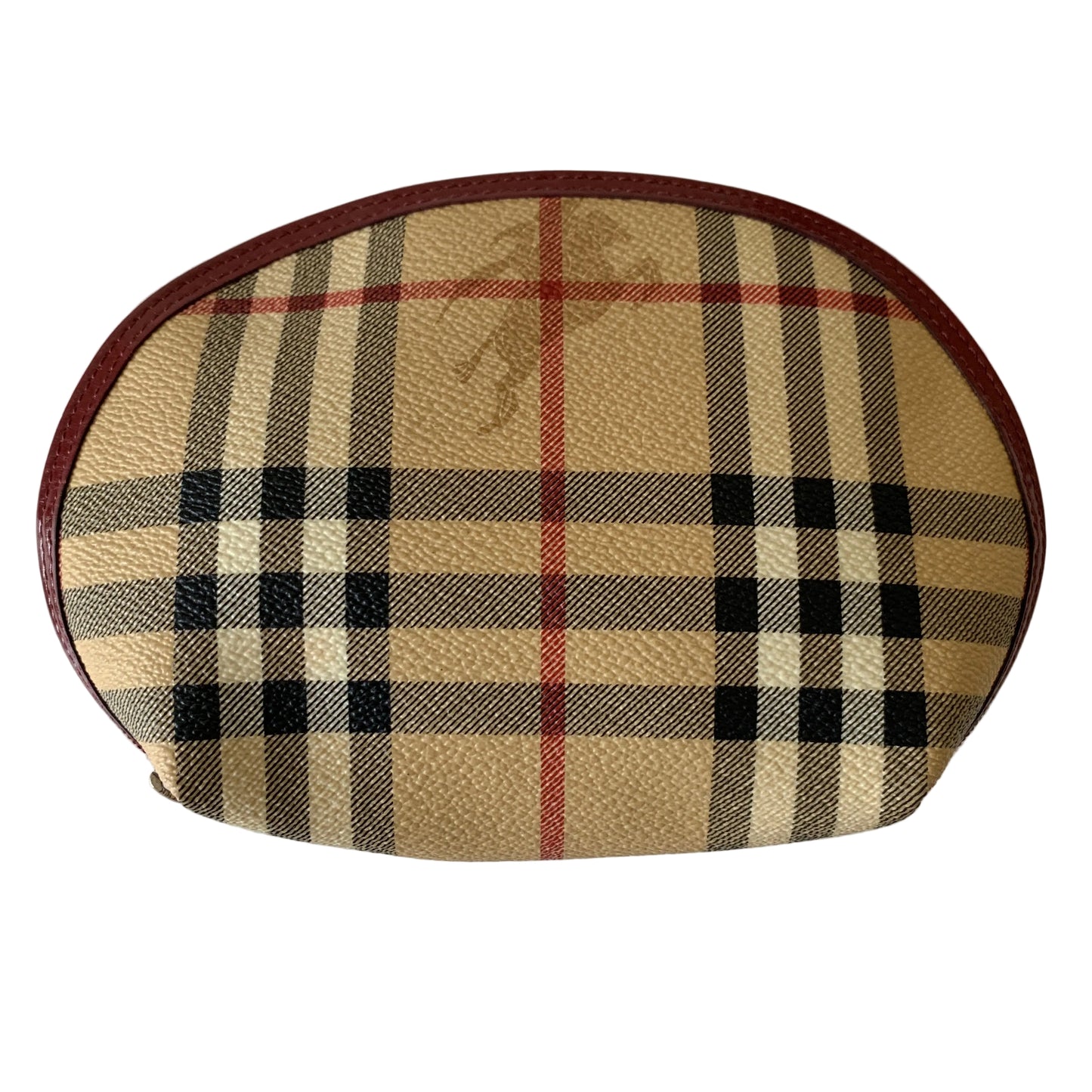 Burberry check cosmetic bag pouch authentic with COA