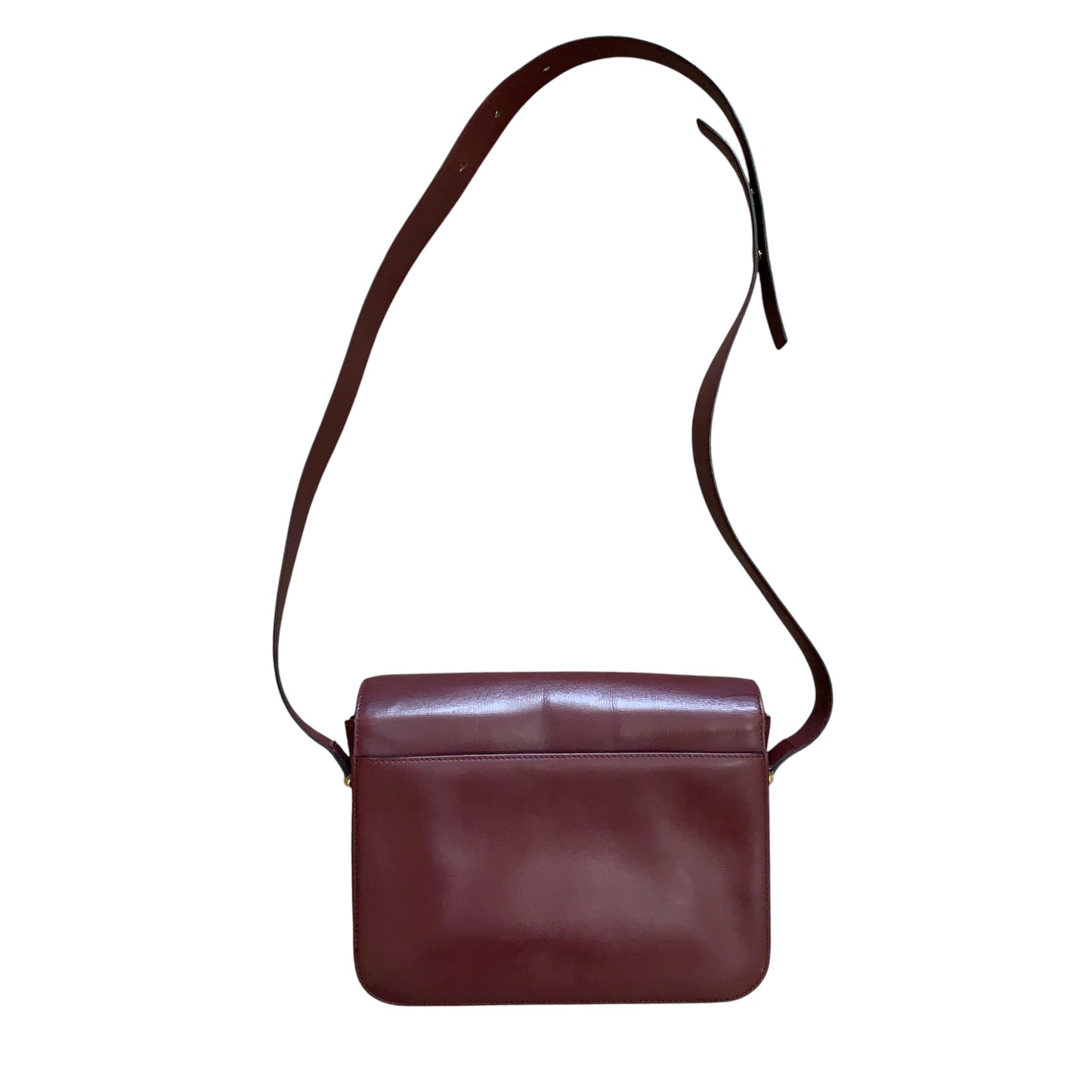 Cartier burgundy leather  shoulder crossbody bag authentic with COA