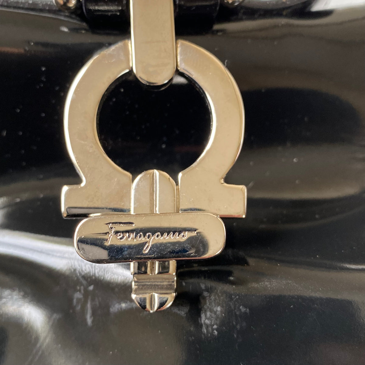 Ferragamo black leather bucket bag Authentic with COA 10.6x12x5.5