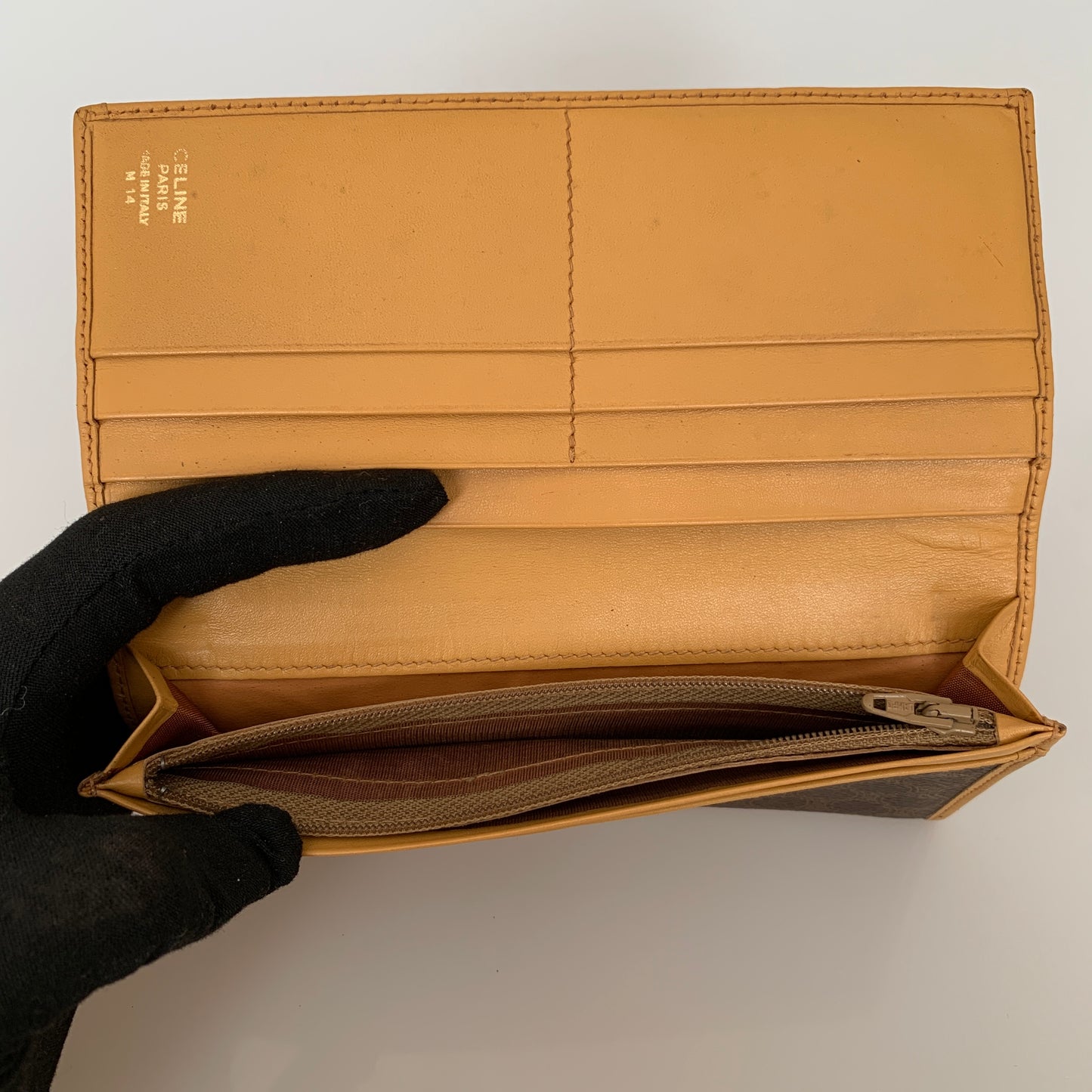 Celine macadam long leather wallet authentic with COA