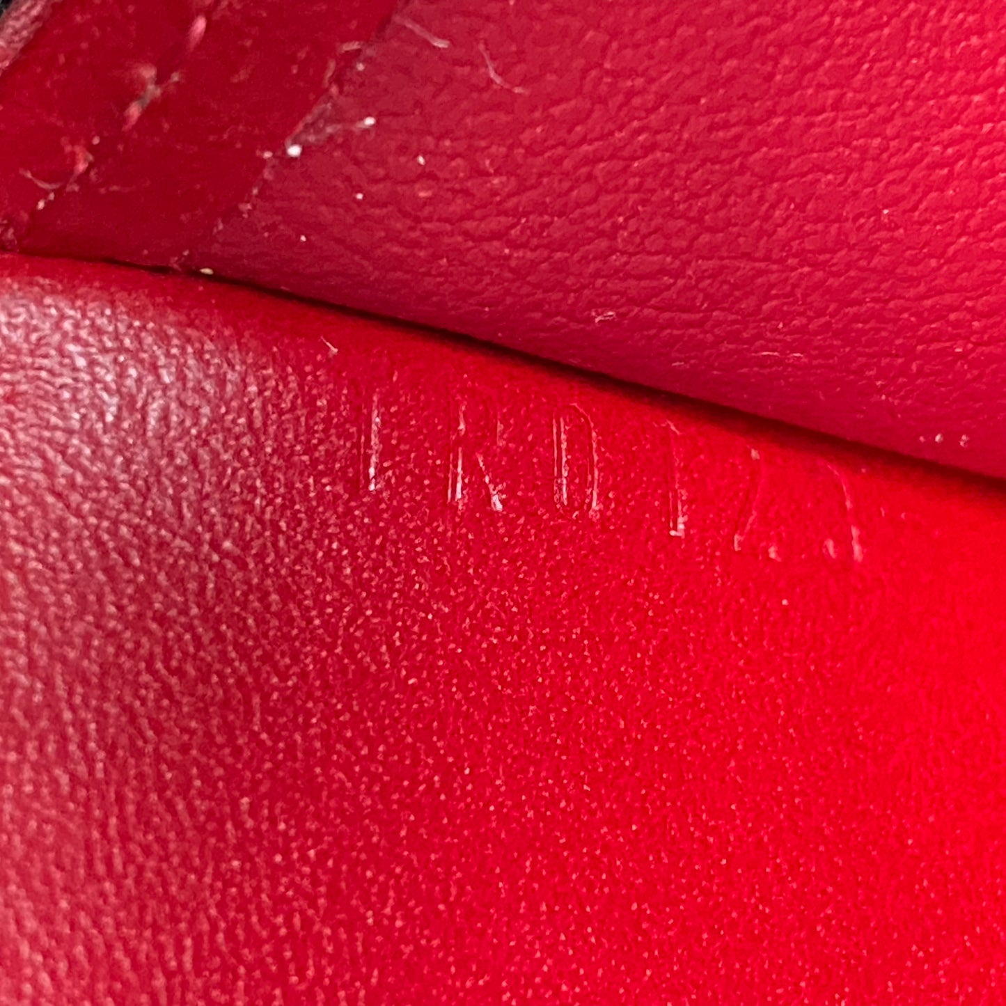 Louis Vuitton red monogram vernis long wallet IR0123 Authentic with COA box dusty