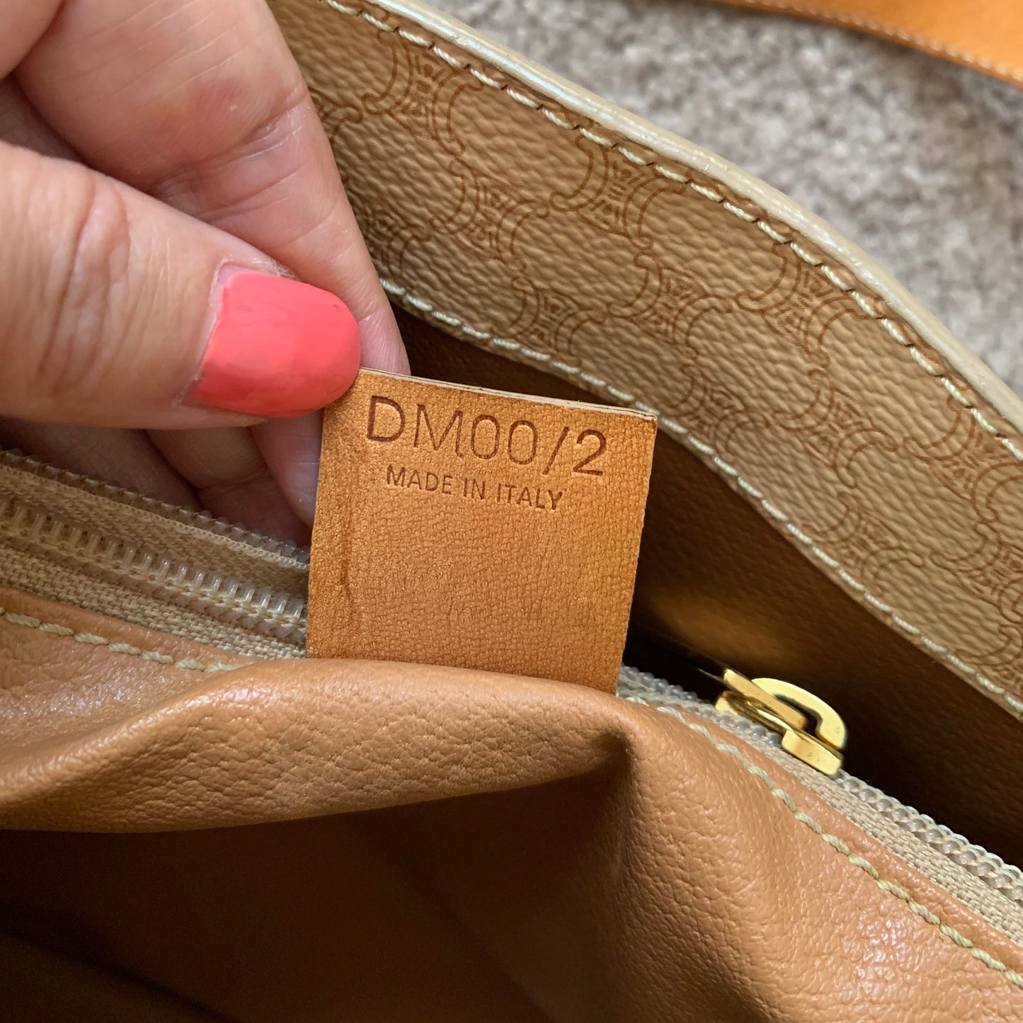 Authentic Celine women’s vintage triumph tote bag