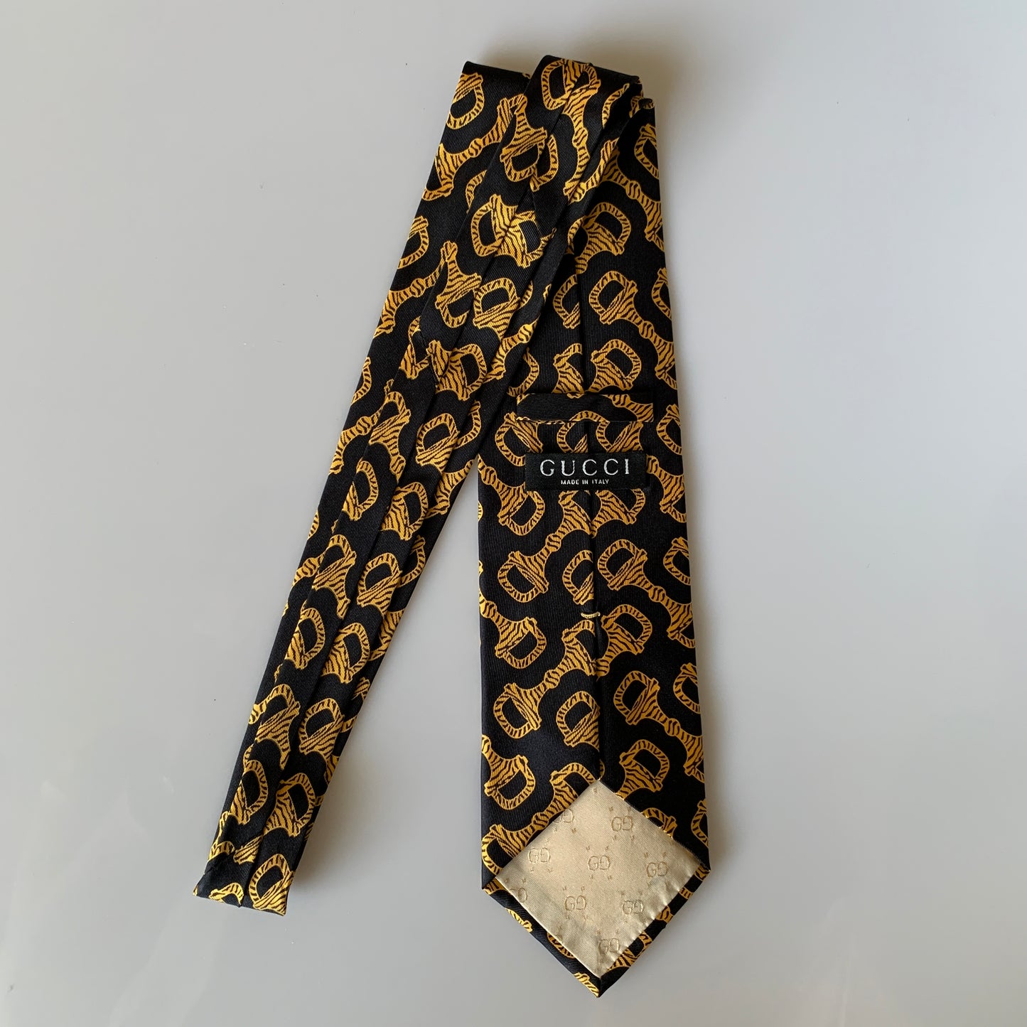 Gucci logo silk tie authentic with COA
