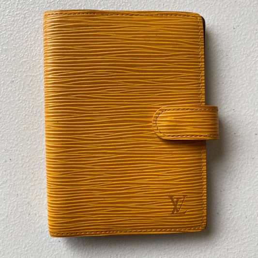 Louis Vuitton yellow Epi leather agenda PM CA0998 wallet Authentic with COA 5.6x4.2