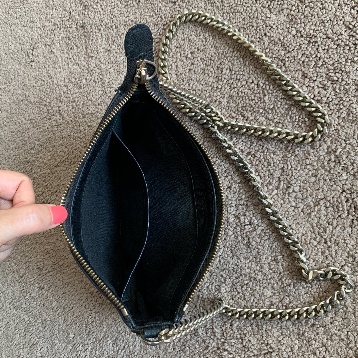 Authentic Versace medusa black leather crossbody bag