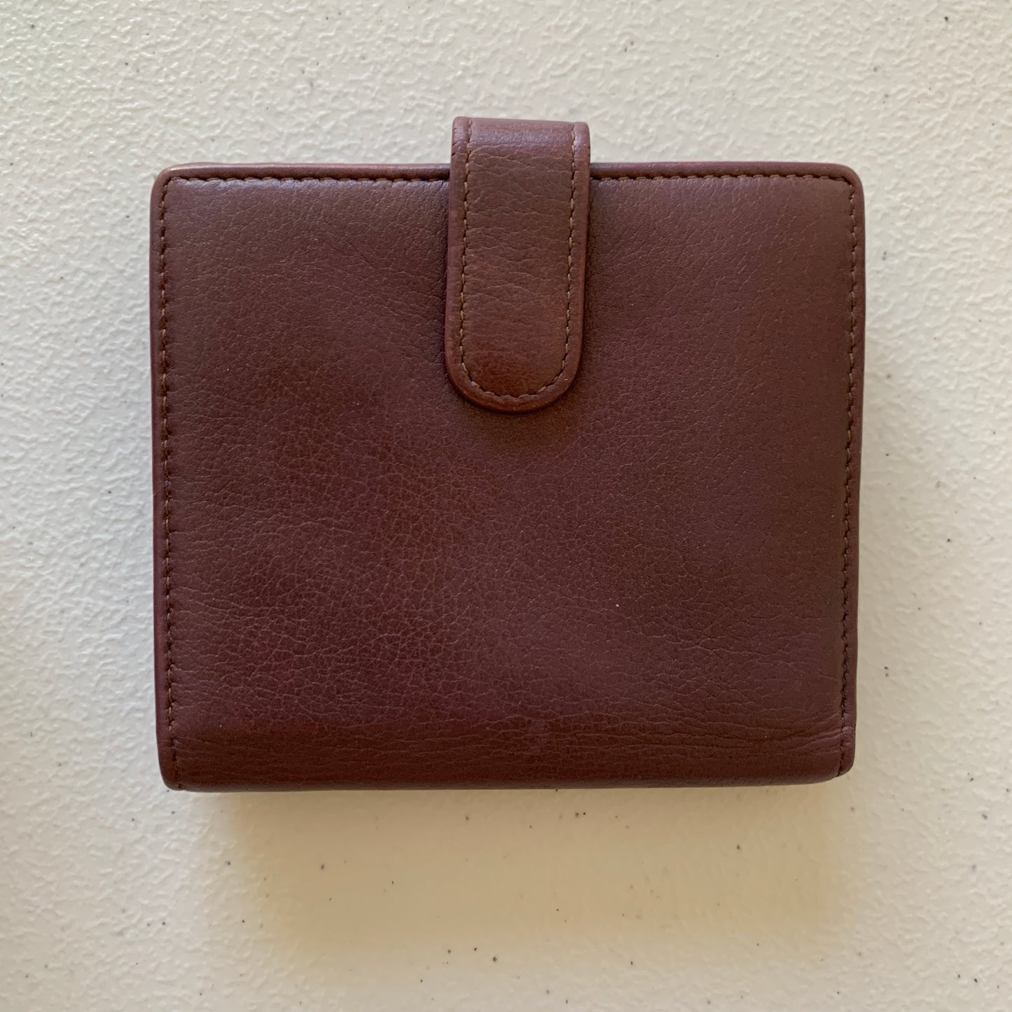 Chanel camellia CC mark burgundy compact leather wallet authentic with COA