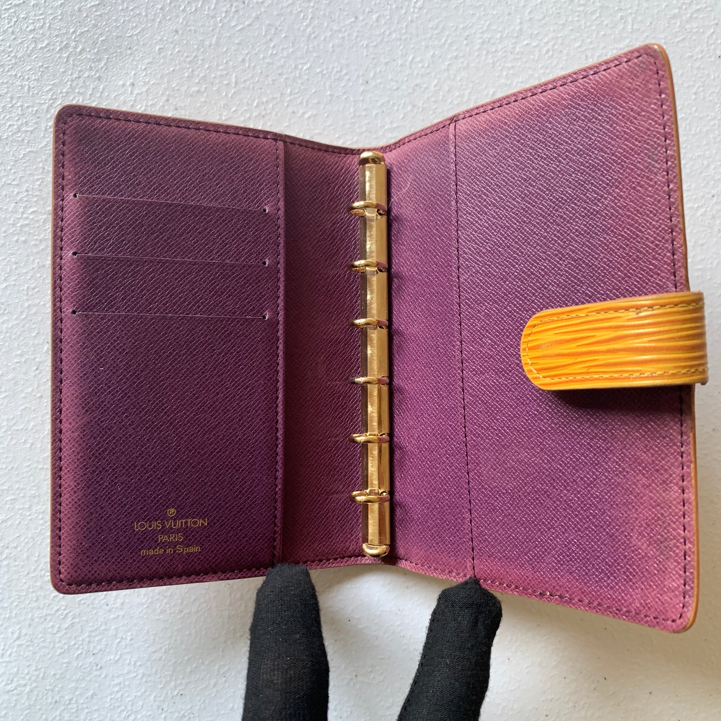 Louis Vuitton CA0926 yellow Epi leather agenda PM Authentic with COA