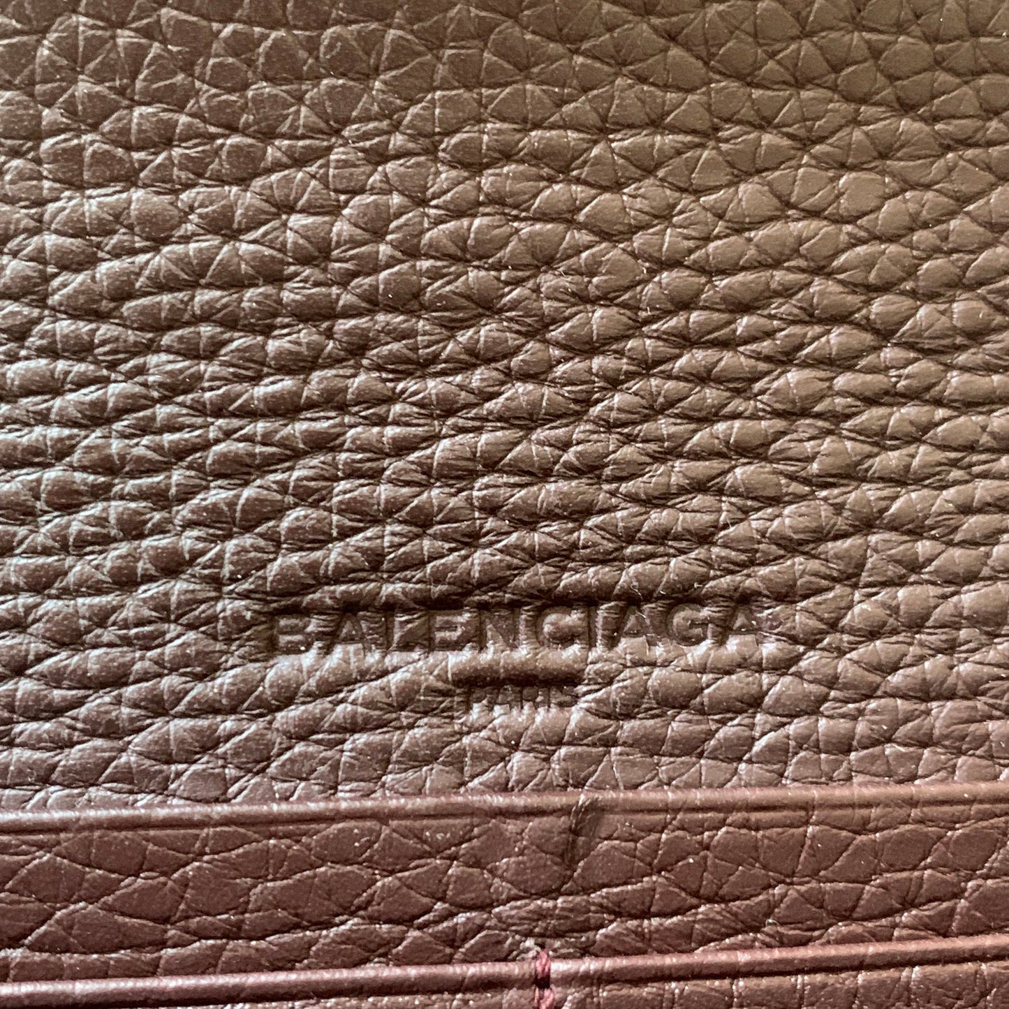 Balenciaca brown leather long wallet Authentic with COA