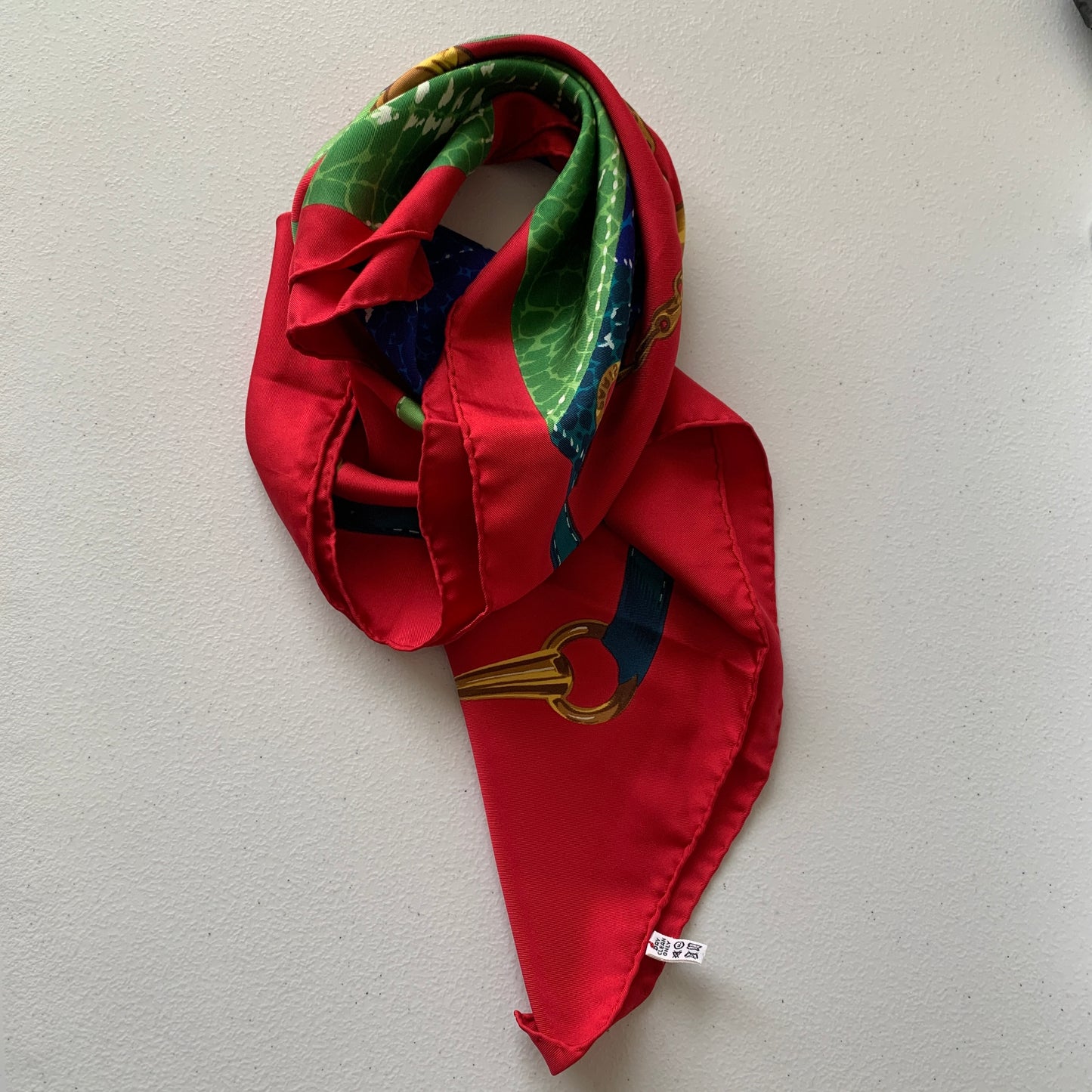 Celine Paris silk square Scarf 26 inch Authentic with COA