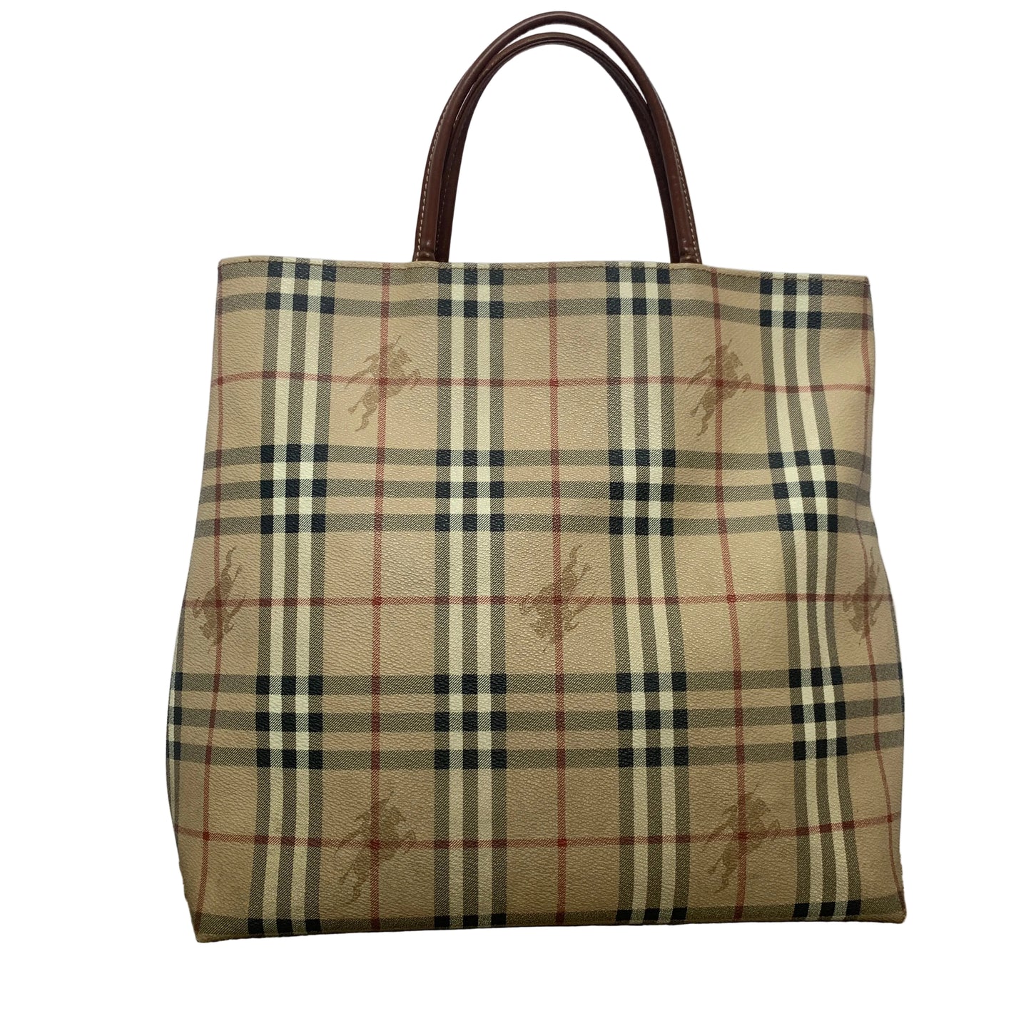 Burberry haymarket check tote bag Authentic with COA