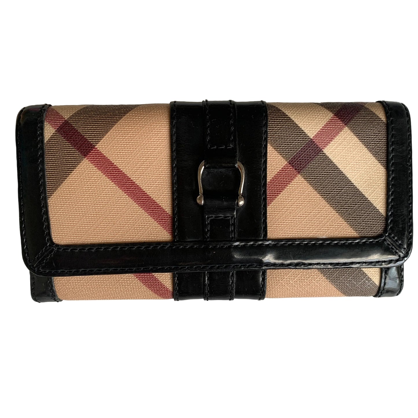 Burberry nova check long wallet authentic with COA