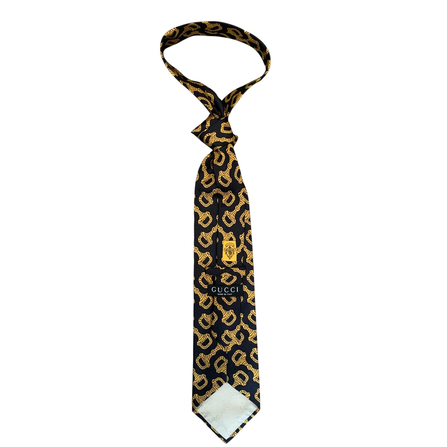 Gucci logo silk neck tie authentic with COA 144.5cm