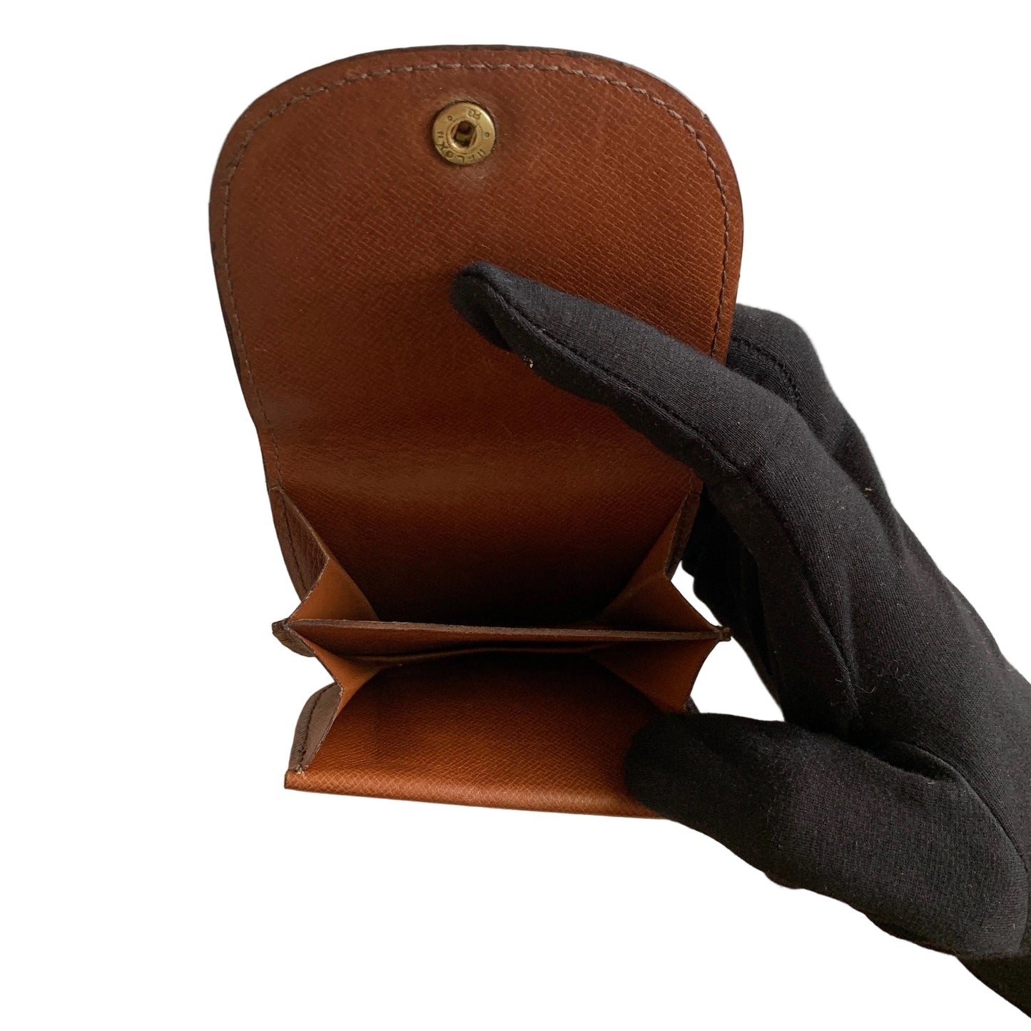 Louis Vuitton brown coin pouch 842 authentic with COA