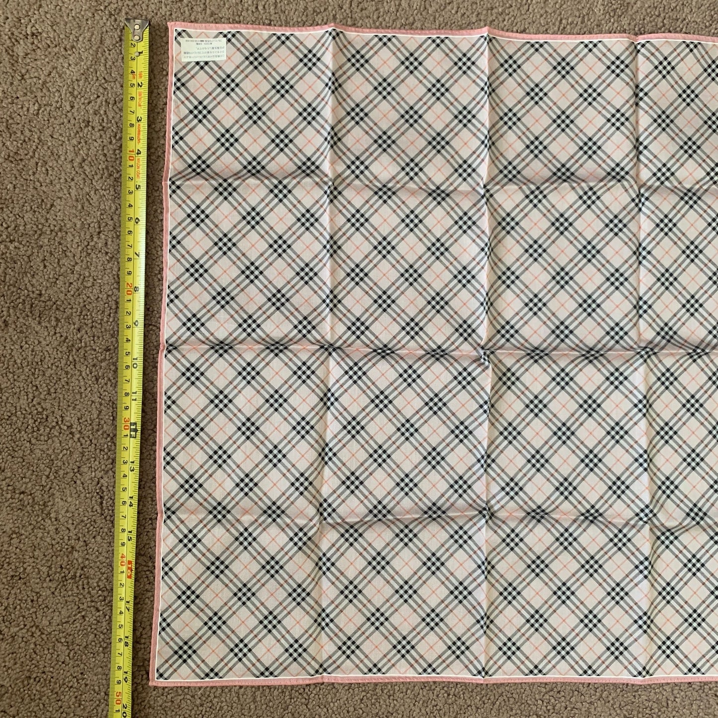 BB1009 Burberry new unused nova check cotton handkerchief scarf foulard