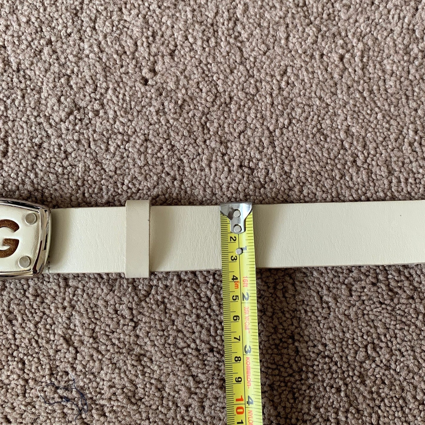 DG1021 Dolce & Gabbana unisex women's men's ivory leather belt