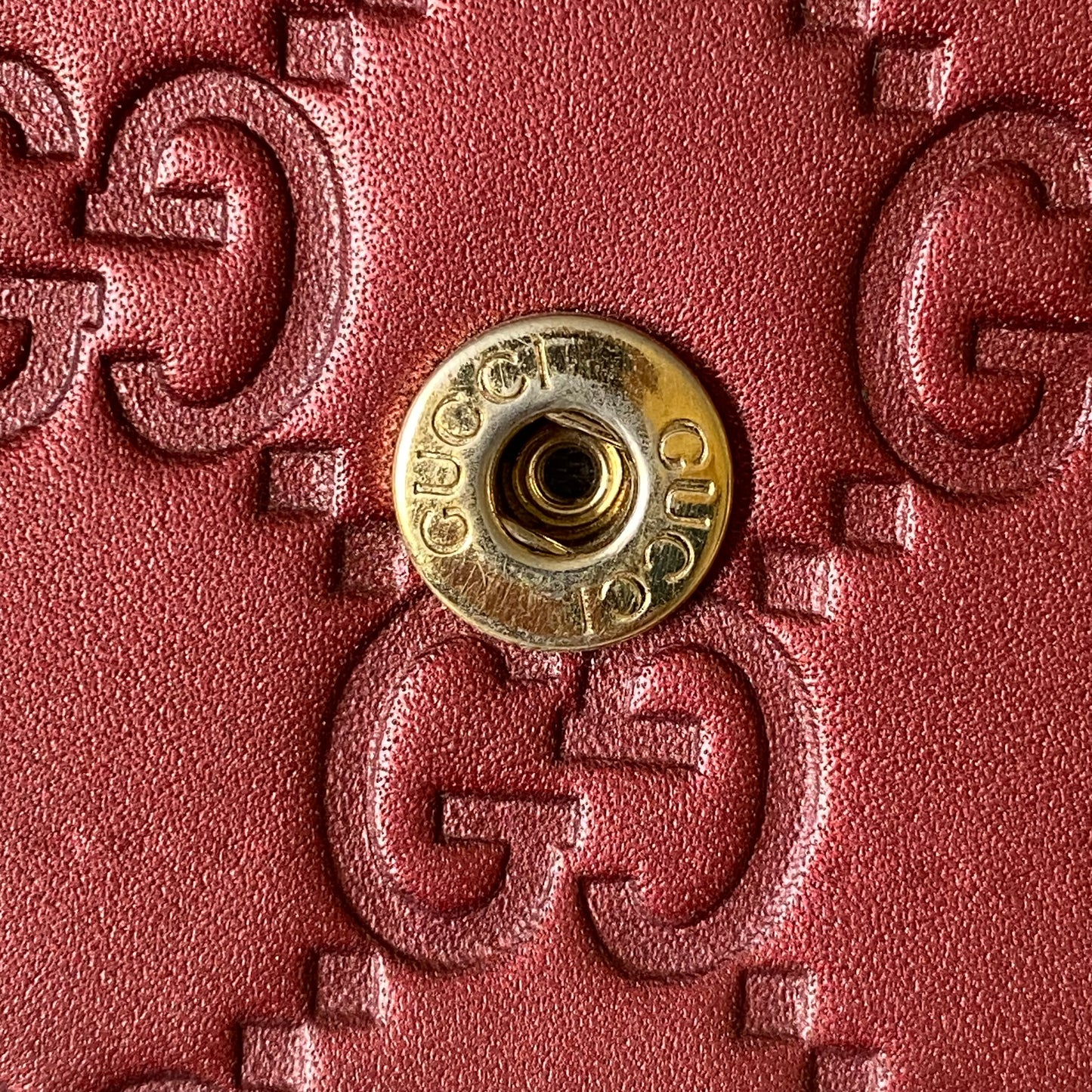 Gucci GG monogram long heart long leather wallet Authentic with COA 7.5x4