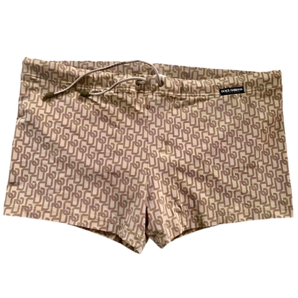 Authentic Dolce & Gabbana logo men's swim trunks