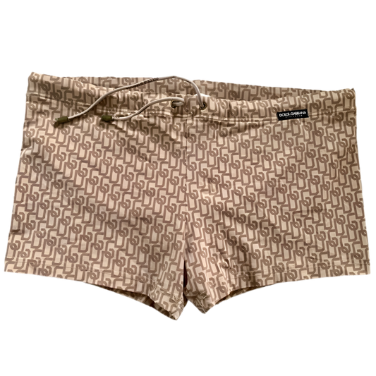 Authentic Dolce & Gabbana logo men's swim trunks