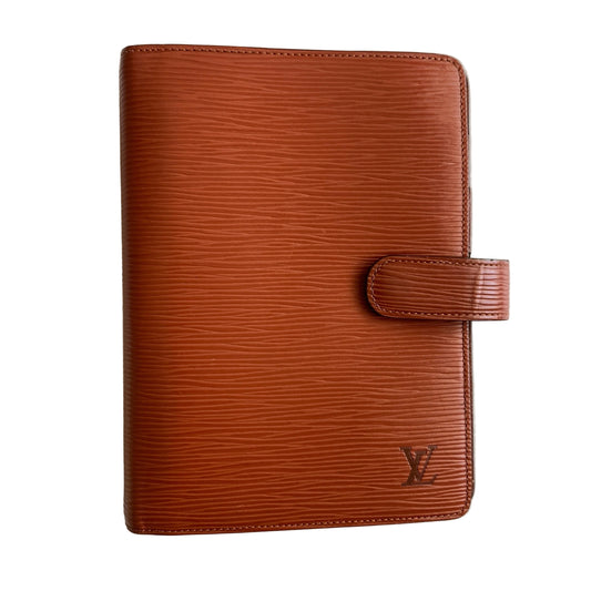 Louis Vuitton brown Epi leather agenda MM SP0995 agenda Authentic with COA