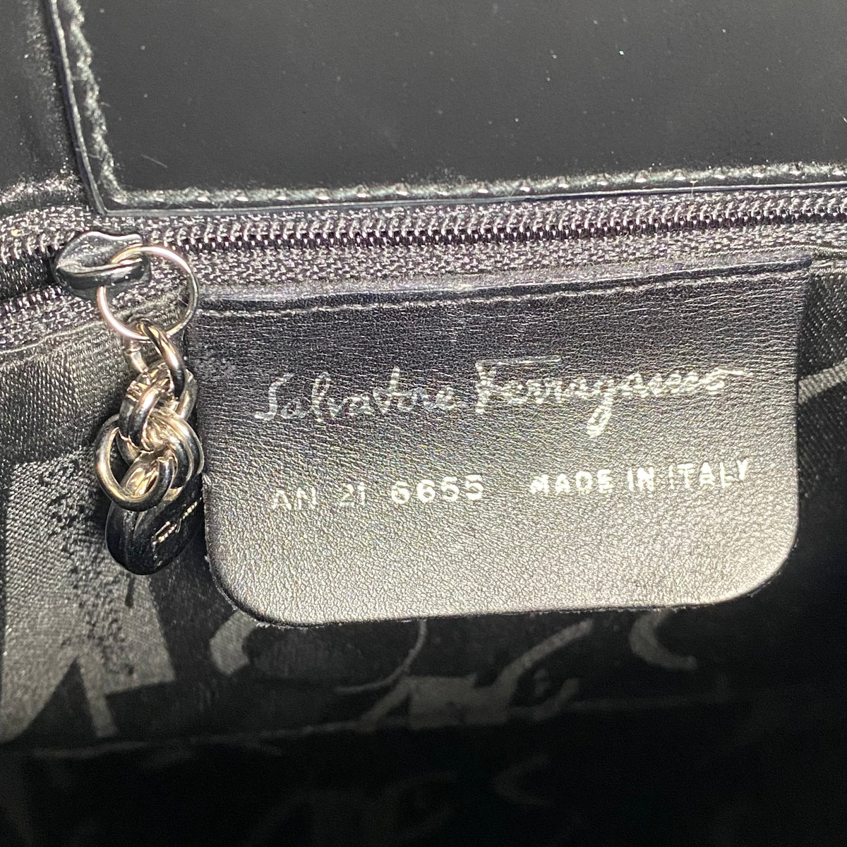 Ferragamo black leather bucket bag Authentic with COA 10.6x12x5.5