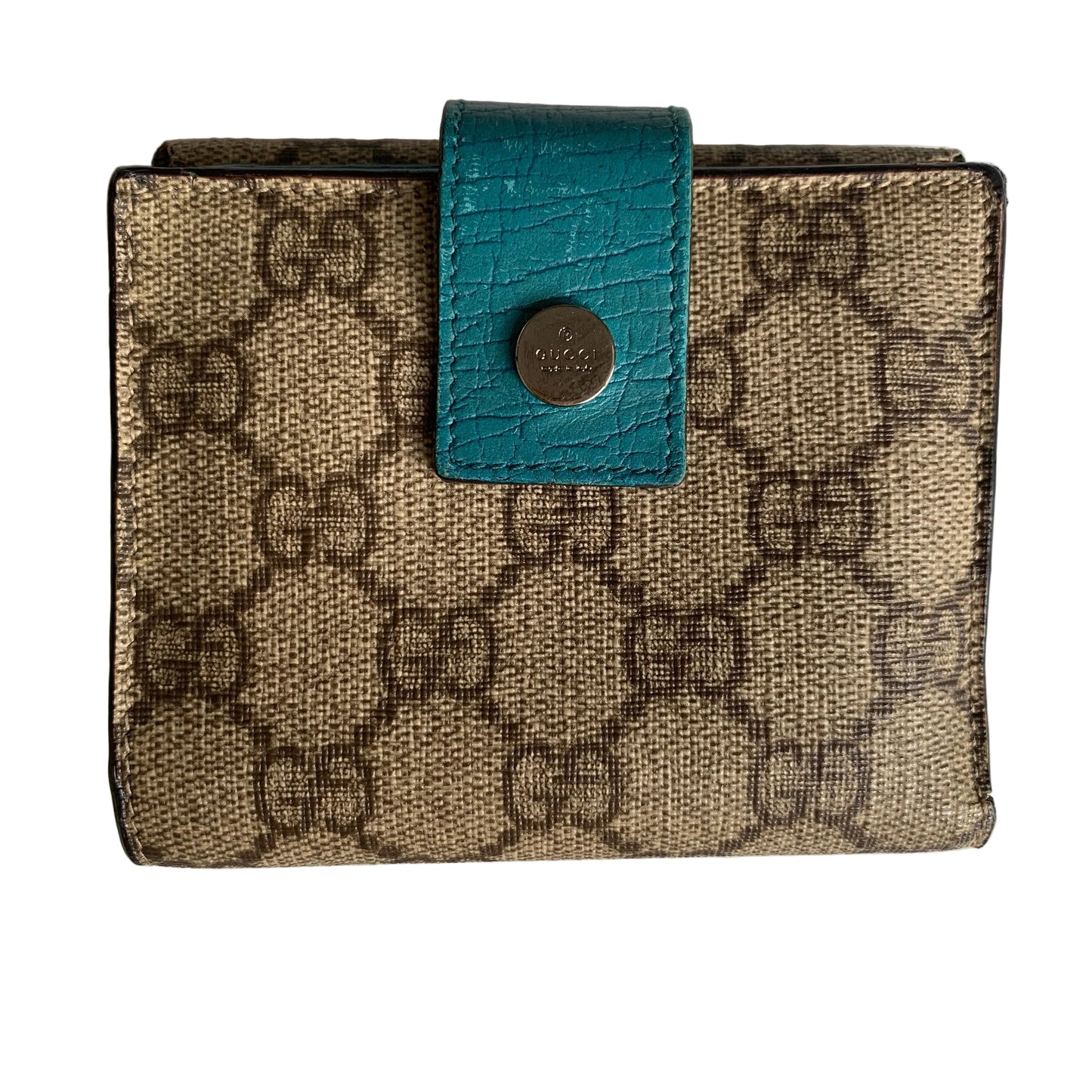 Gucci monogram trifold compact wallet authentic with COA