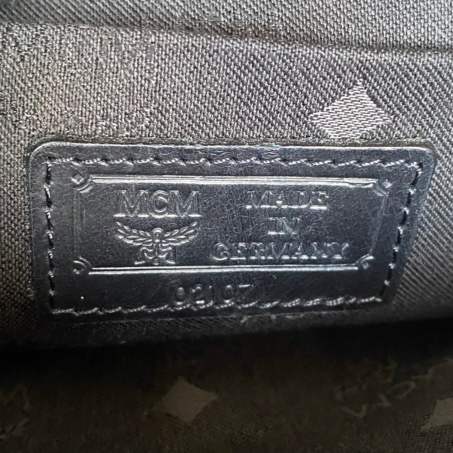 MCM black leather shoulder bag purse Authentic with COA