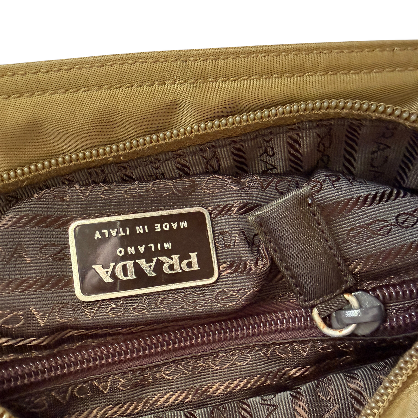 Prada nylon triangle logo shoulder bag authentic with COA