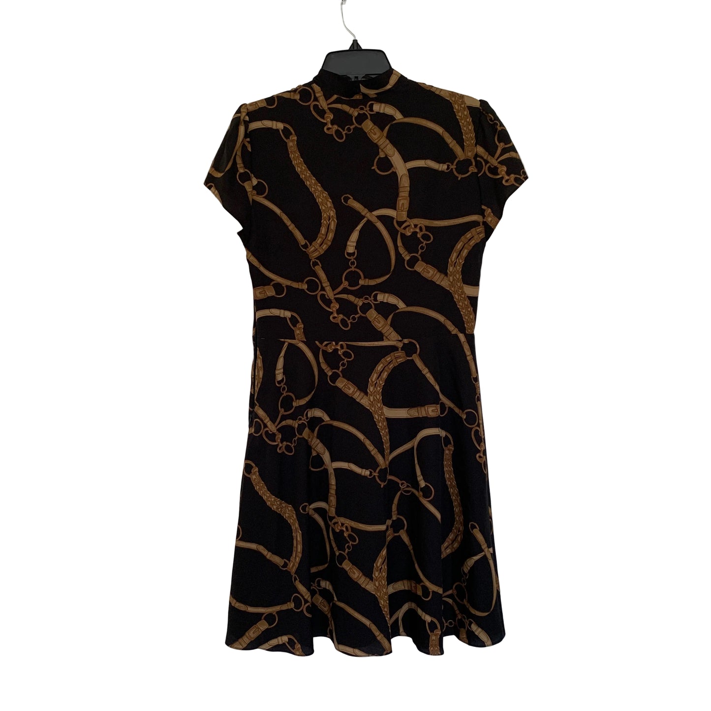 Lauren Ralph Lauren Women’s NWT black gold Print tie front dress size 8