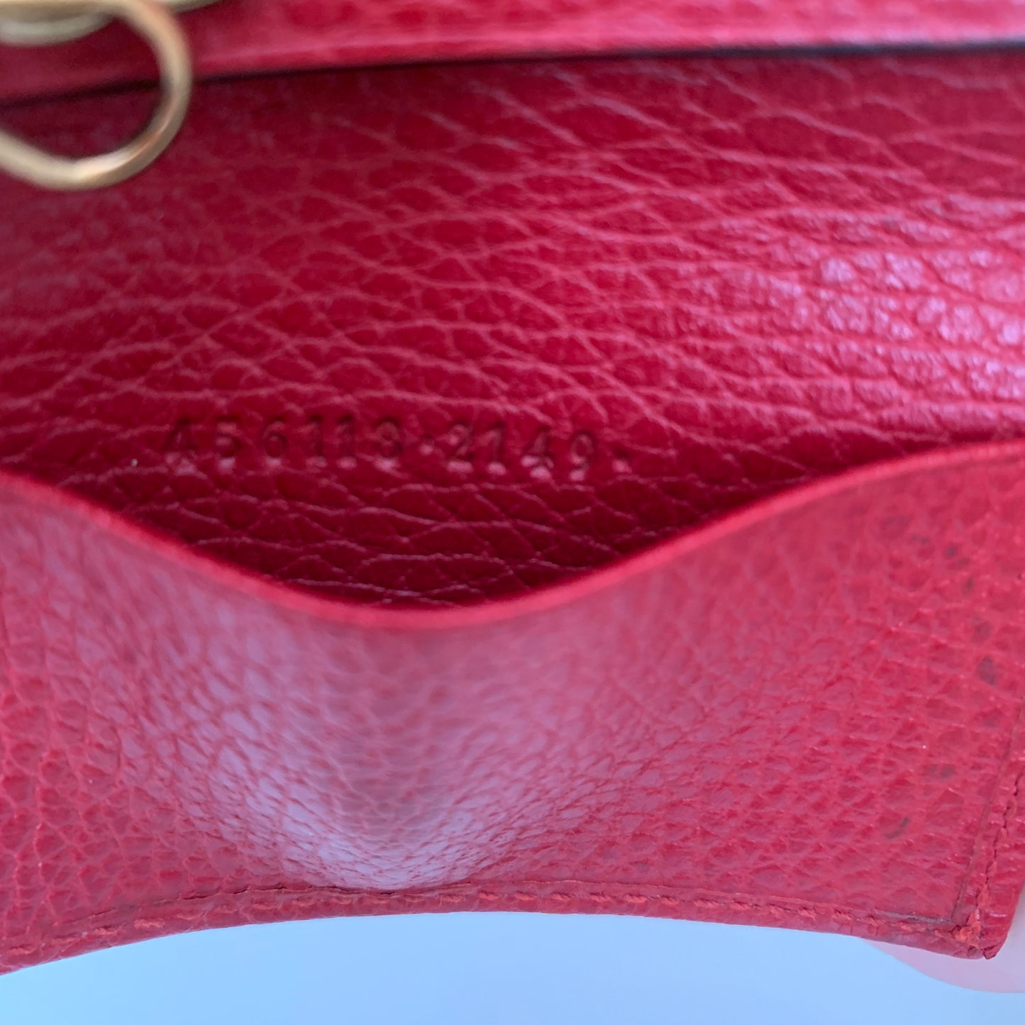 Gucci GG marmont red leather 6 ring Keyholder authentic with COA