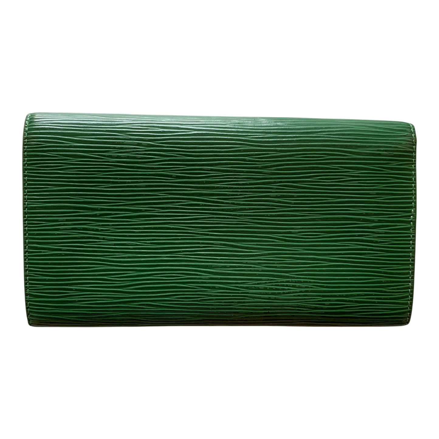 Louis Vuitton green epi leather long wallet CA1909 Authentic with COA