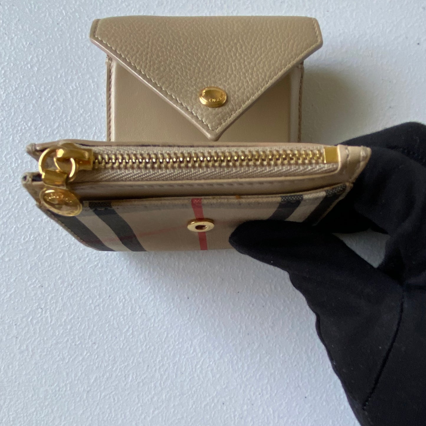 Burberry classic check compact wallet authentic with coa