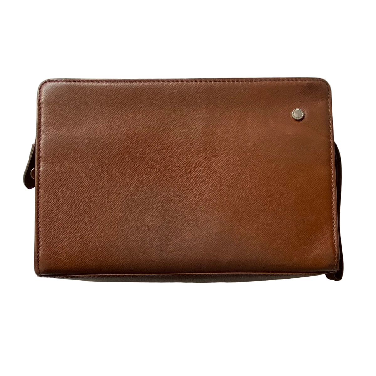 Burberry vintage brown leather wristlet clutch bag Authentic with COA 10.2x7.5x2.3